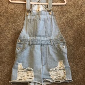 Honey Punch; short overalls; XS